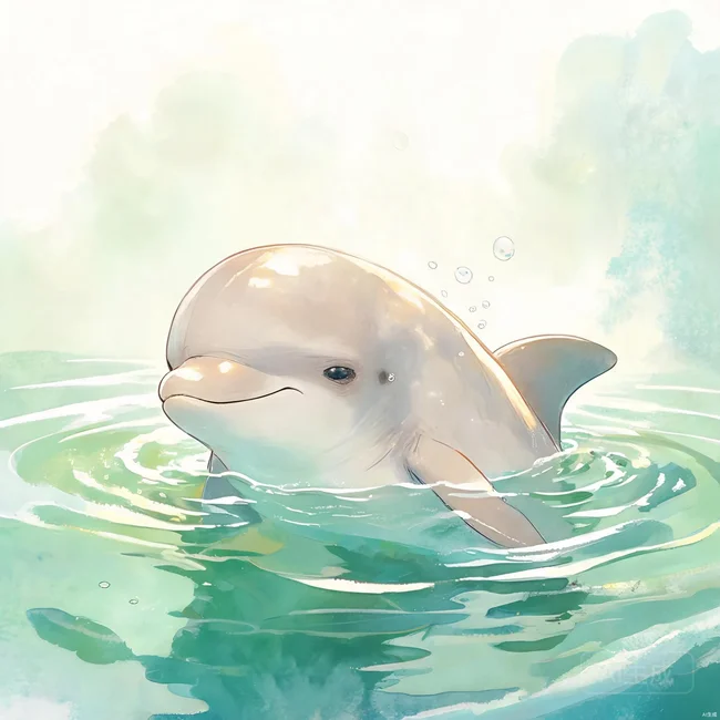 Ruheloser Delfin